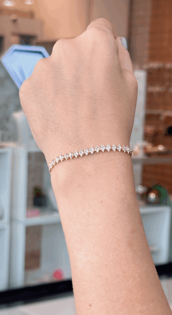 Pulseira gota pedra navette - Image 2