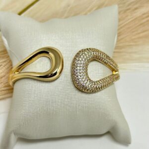 BRACELETE LISO E CRAVEJADO